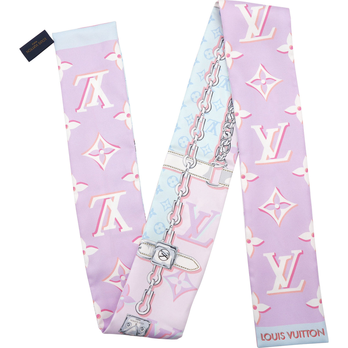 Louis-vuitton Silk Monogram Escale Confidential Bandeau Pink
