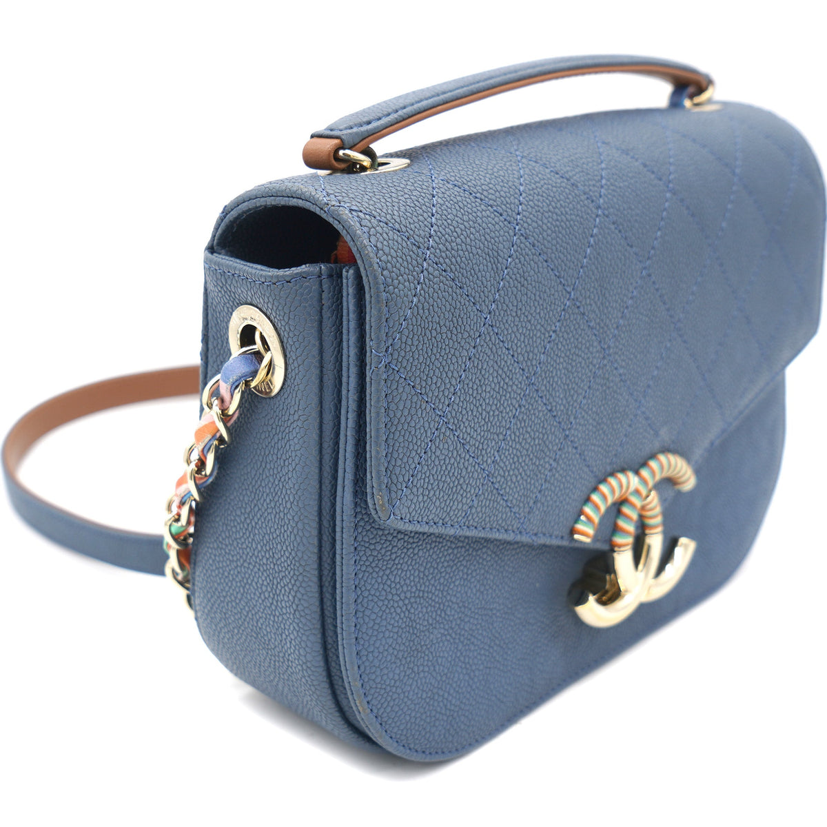 Thread Around Cuba Flap Bag Blue