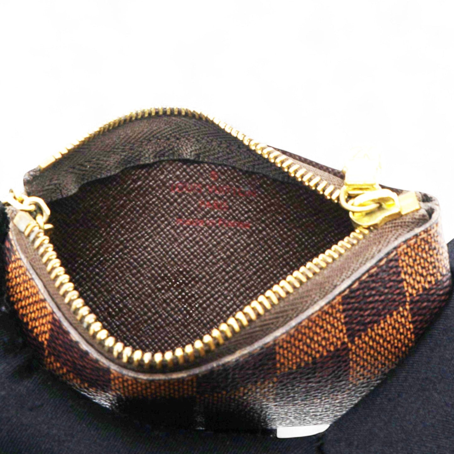 Louis-vuitton Damier Ebene Key Pouch Brown