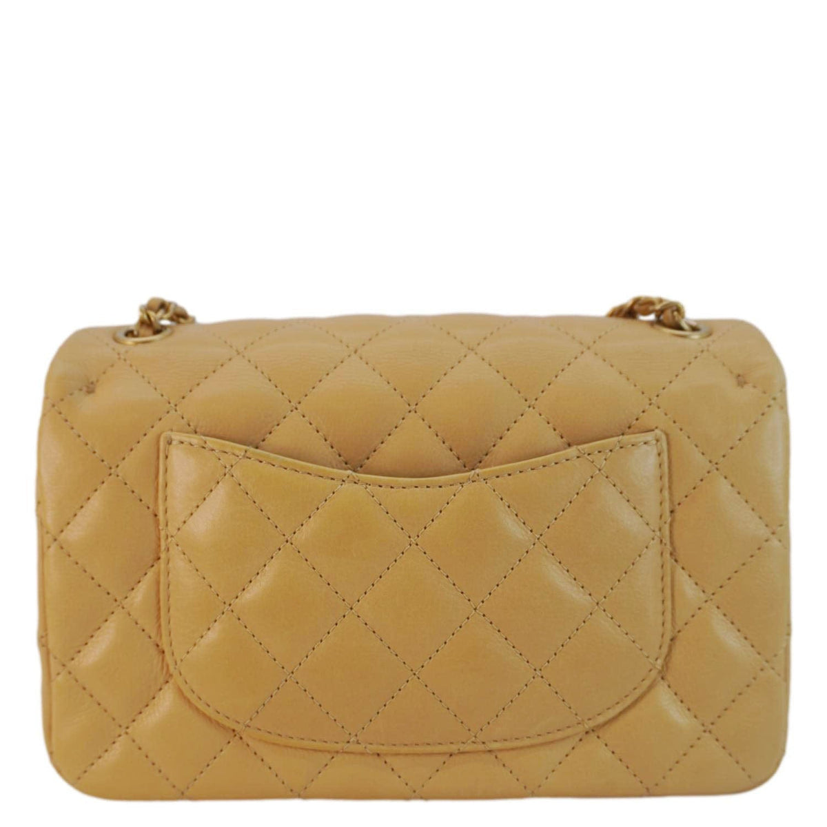 Chanel Rock The Corner Flap Quilted Leather Shoulder Bag Beige