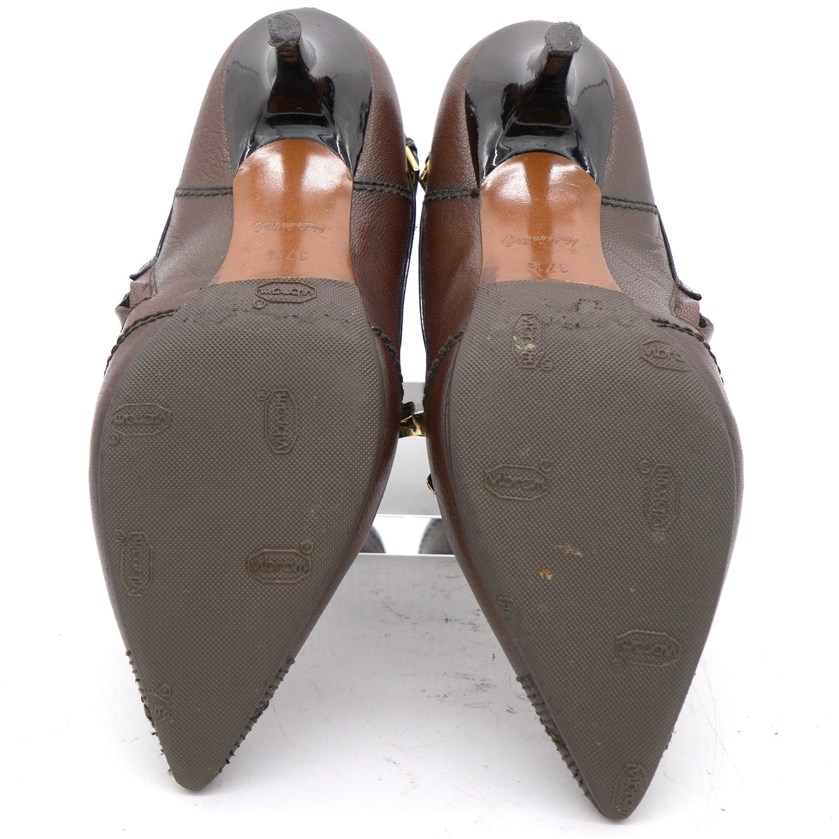 Louis-vuitton Brown Bow Detail Ankle Zipper Boots 37.5