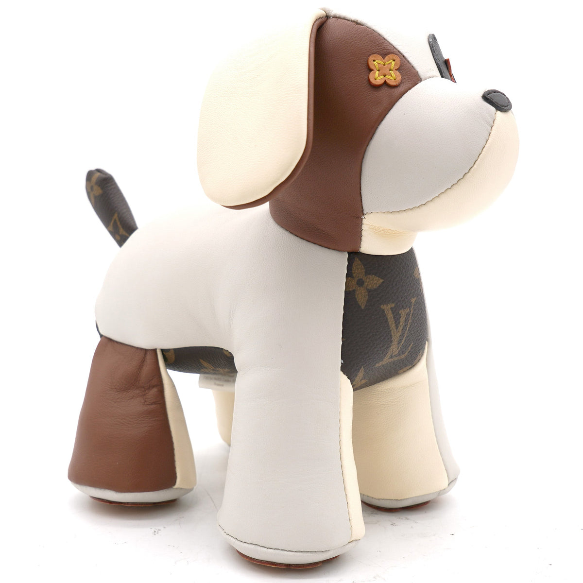 Louis-vuitton Calfskin Monogram Doudou Oscar Dog Beige