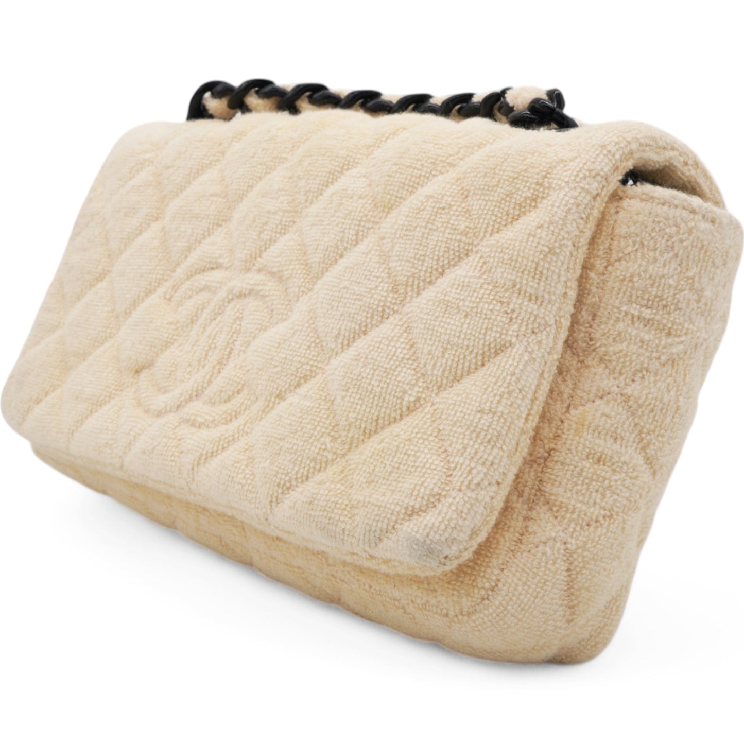 Terry Flap Bag Beige