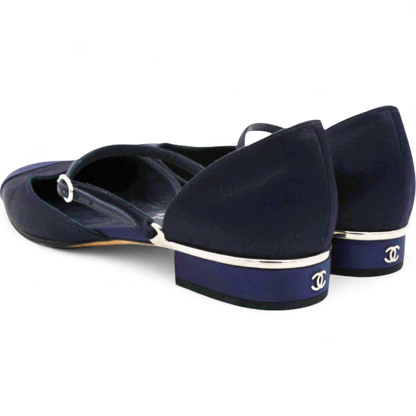 Cloth Ballet Flats Blue Size38