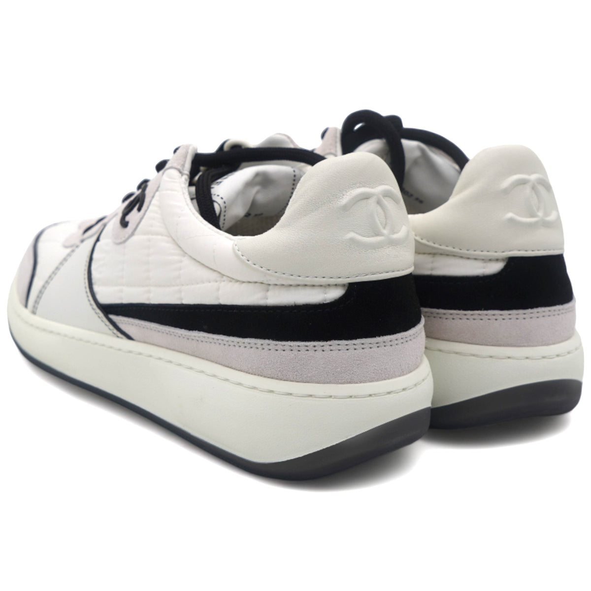 Suede Fabric Calfskin Women CC Sneakers 39