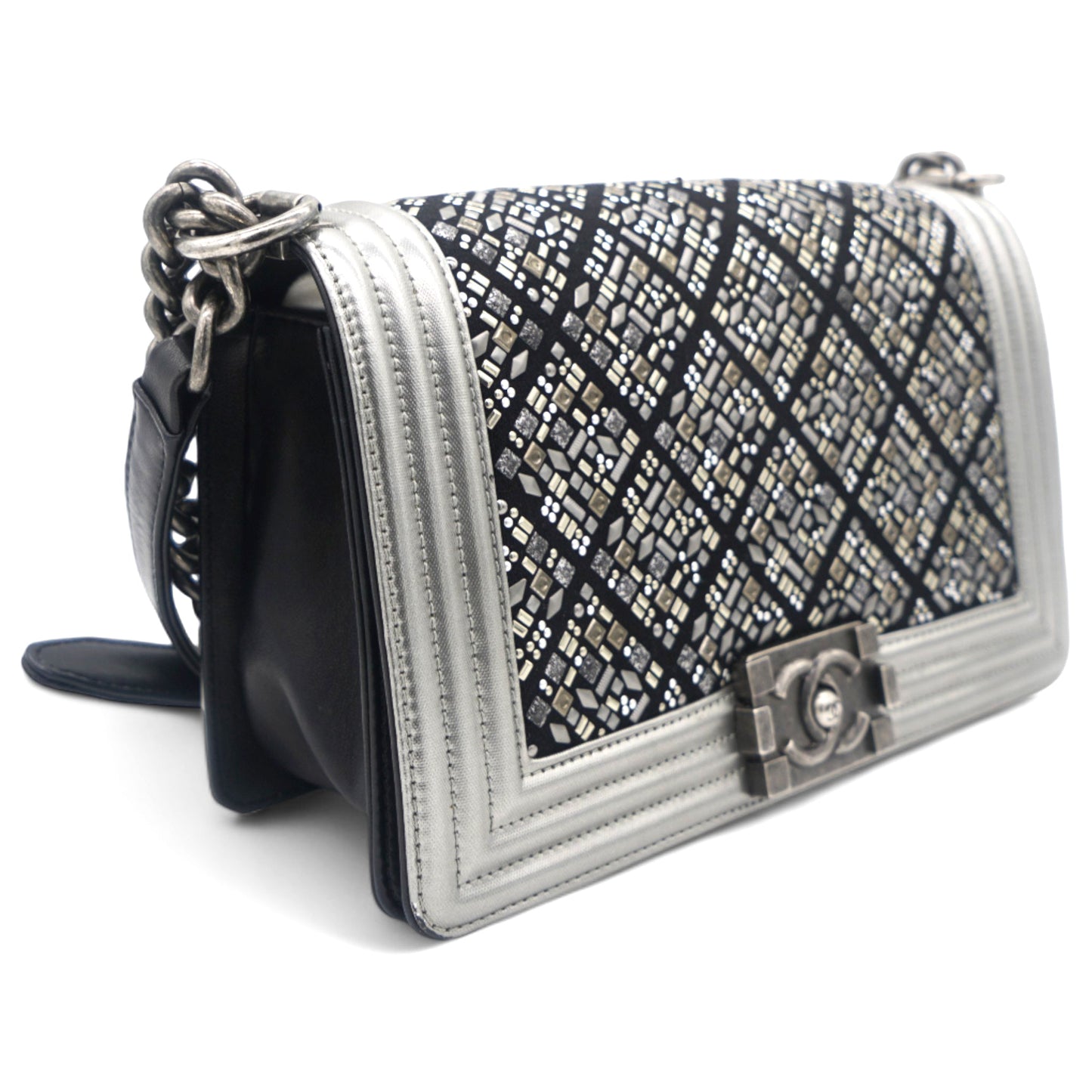 Embellished Boy Flap Bag Medium