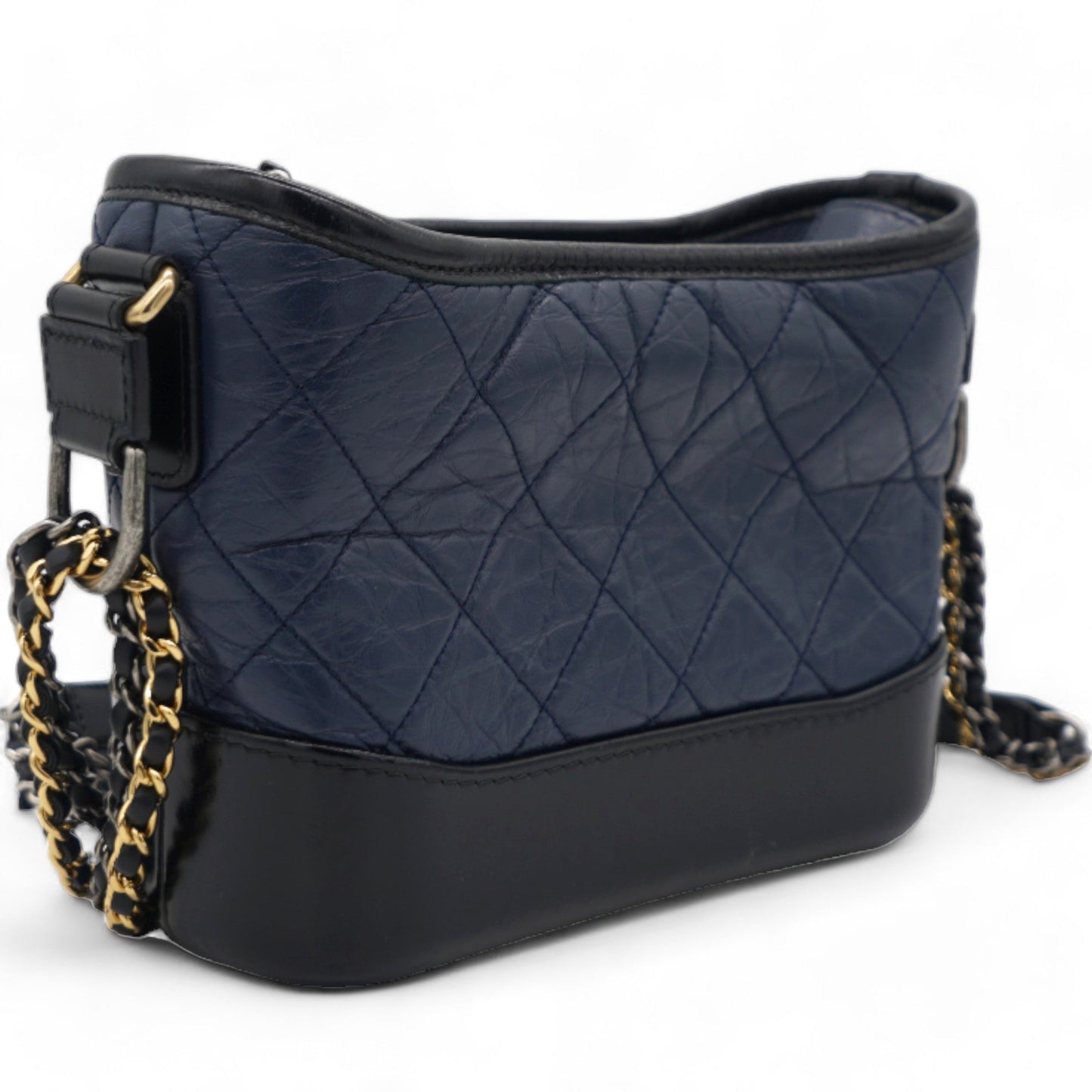 Aged Calfskin Quilted Small Gabrielle Hobo