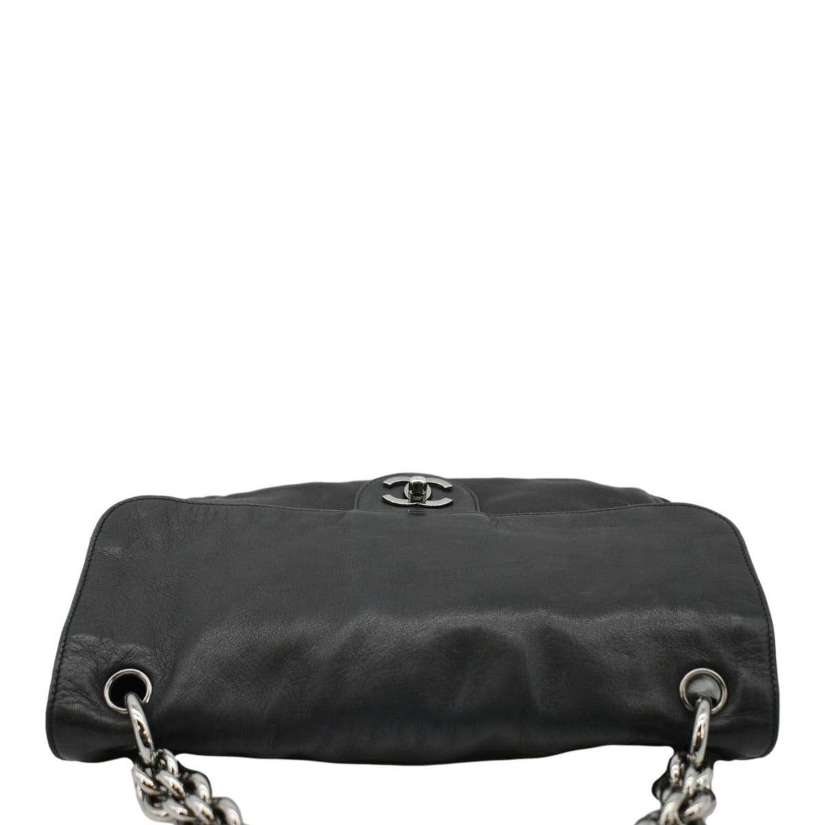 Chanel Soft and Chain Flap Leather Shoulder Bag Black