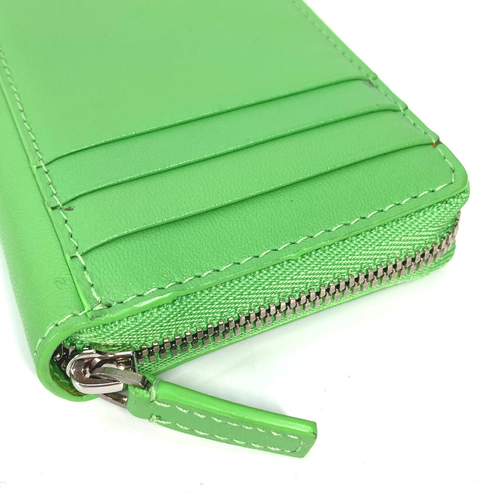 BALENCIAGA Coin case 616911 leather green Zip Around Every day unisex(Unisex)