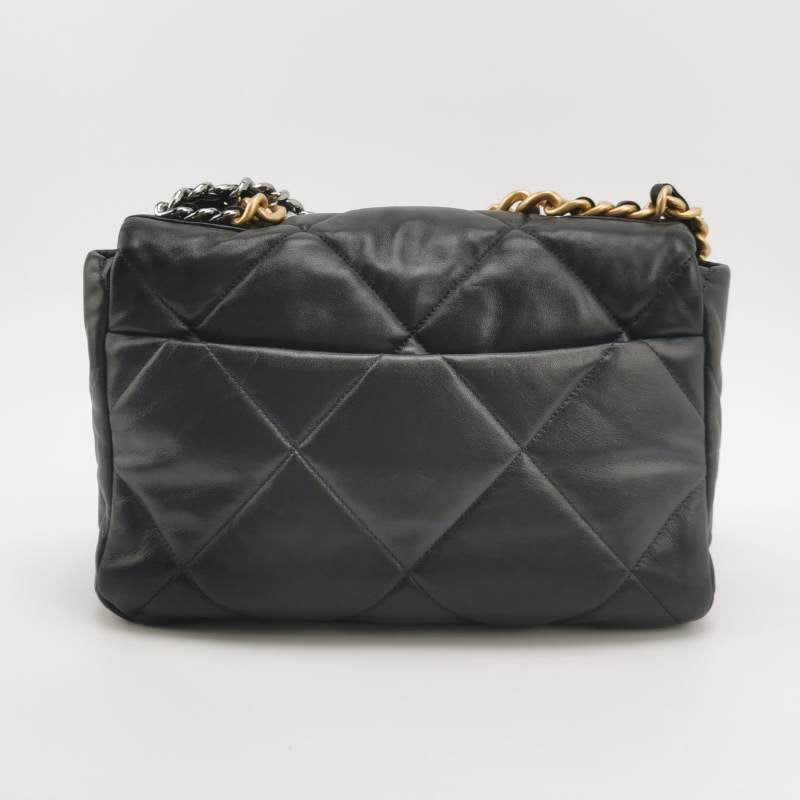 Chanel 19 Bag Small Black Lambskin Leather Crossbody Bag, 2020-2021