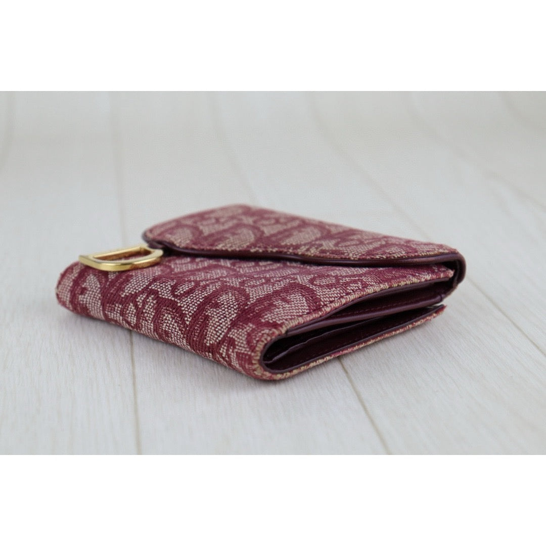 Fair ( Rank B ) | Dior Trotter Trifold Wallet Red|H24112503