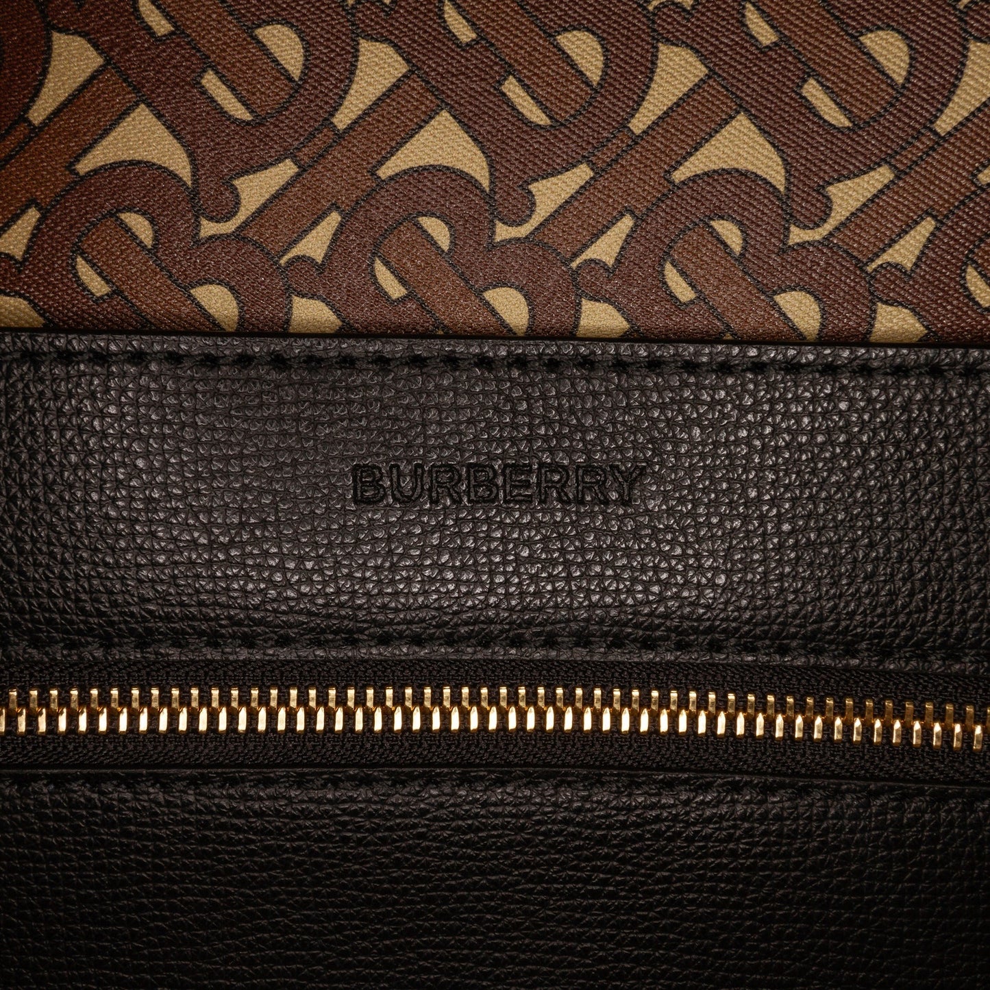 Burberry The TB Logo Bag Black Leather