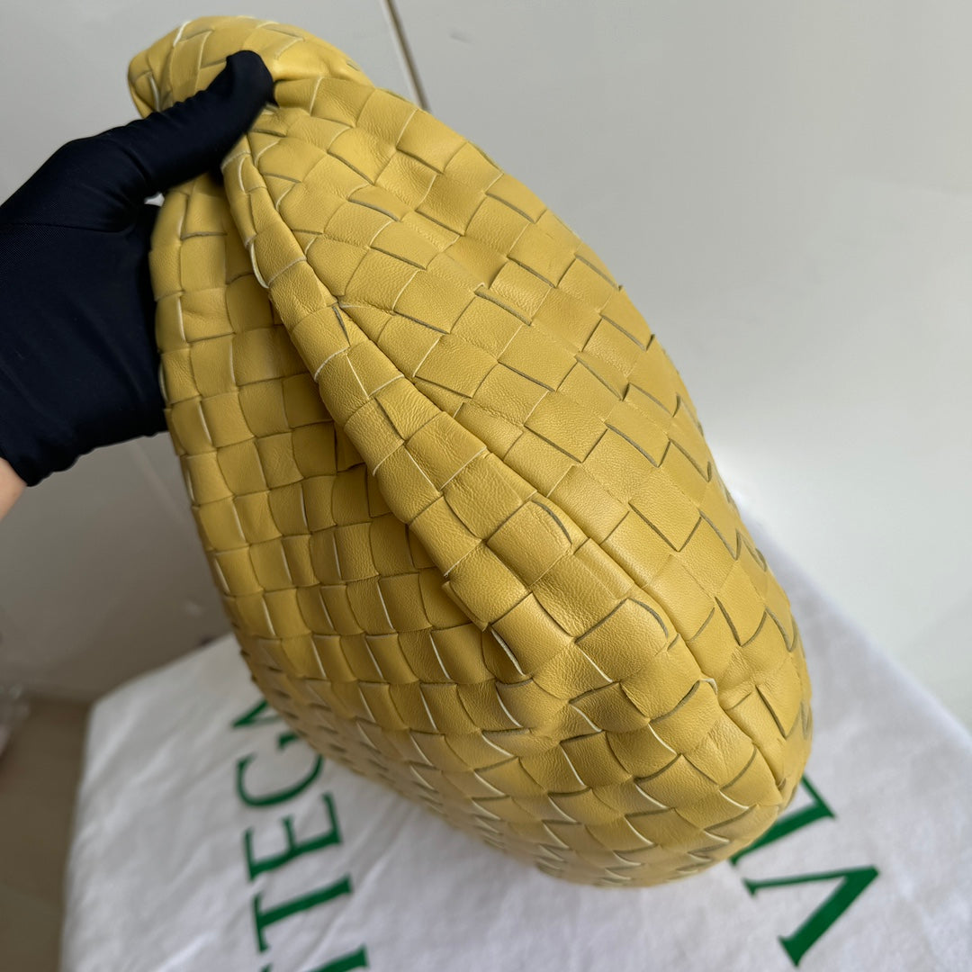 Bottega Veneta Jodie Small Yellow Lambskin Leather
