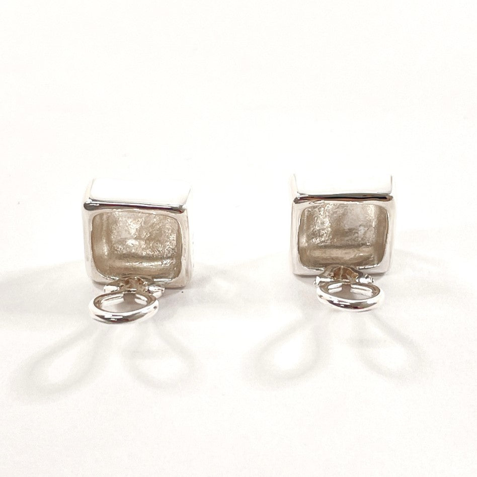 CHANEL Earring Silver925 Silver vintage square clover