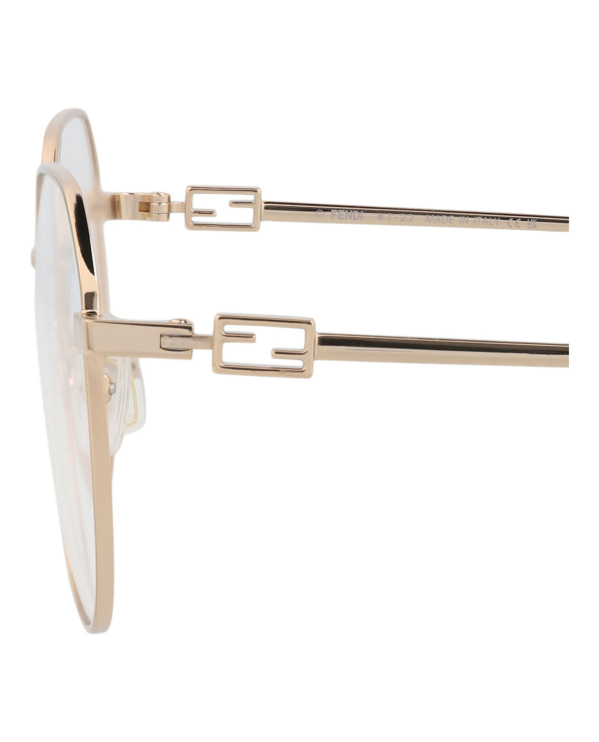 Fendi Womens Round/Oval Gold Gold Transparent Fashion Designer Eyewear