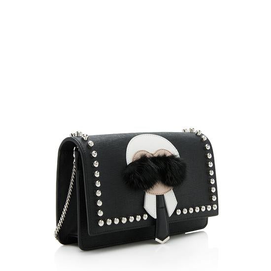 Fendi Leather Karlito Wallet on Chain