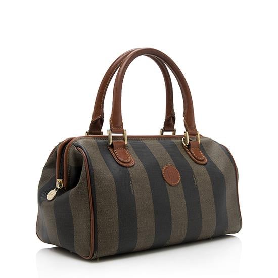 Fendi Vintage Pequin Satchel