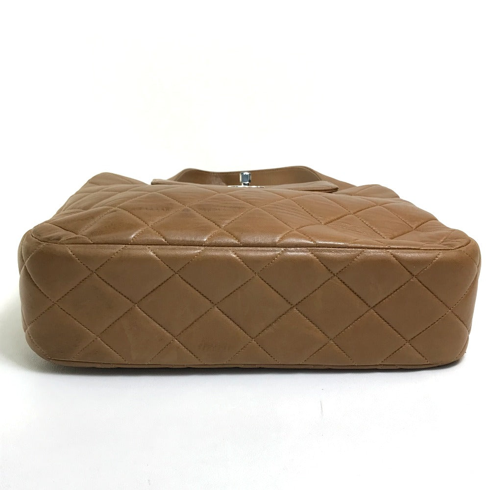 CHANEL Handbag lambskin Brown Matrasse CC COCO Mark Women Used