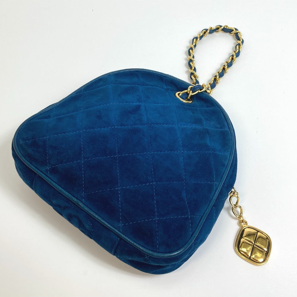 CHANEL Handbag suede blue COCO Mark CC Matrasse Chain Women Used