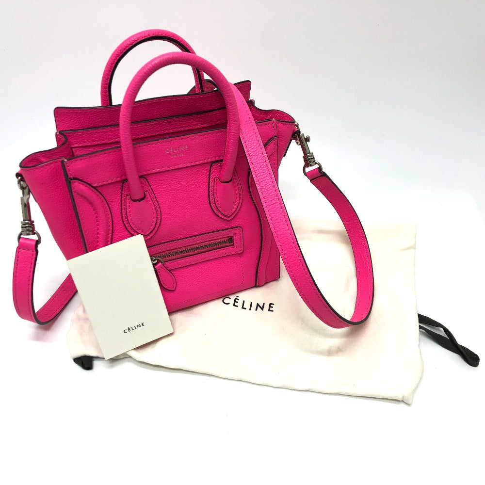 CELINE Handbag 18924 leather pink Luggage mini shopper Women Used