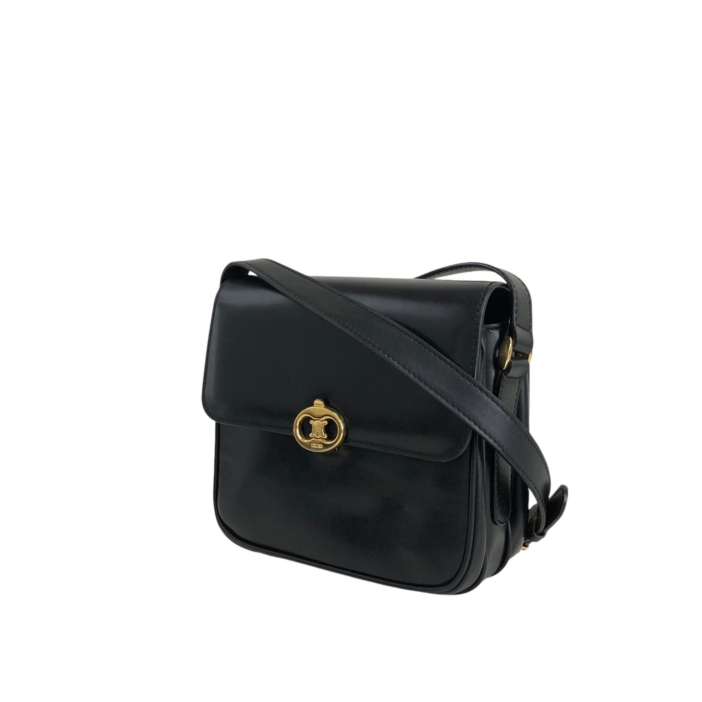 CELINE Crossbody Shoulder bag Black Vintage p2ahhd