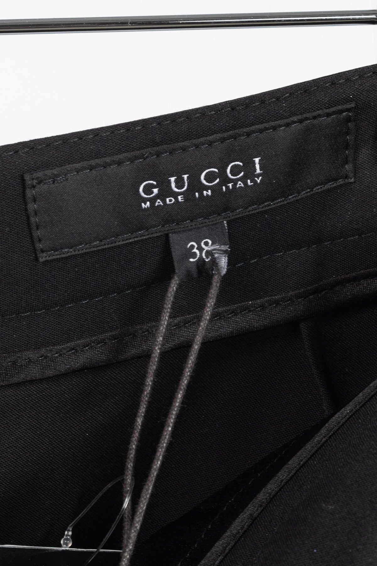 Gucci PF/13 Black Cotton-Blend Leather-Trim Cropped Riding Pants