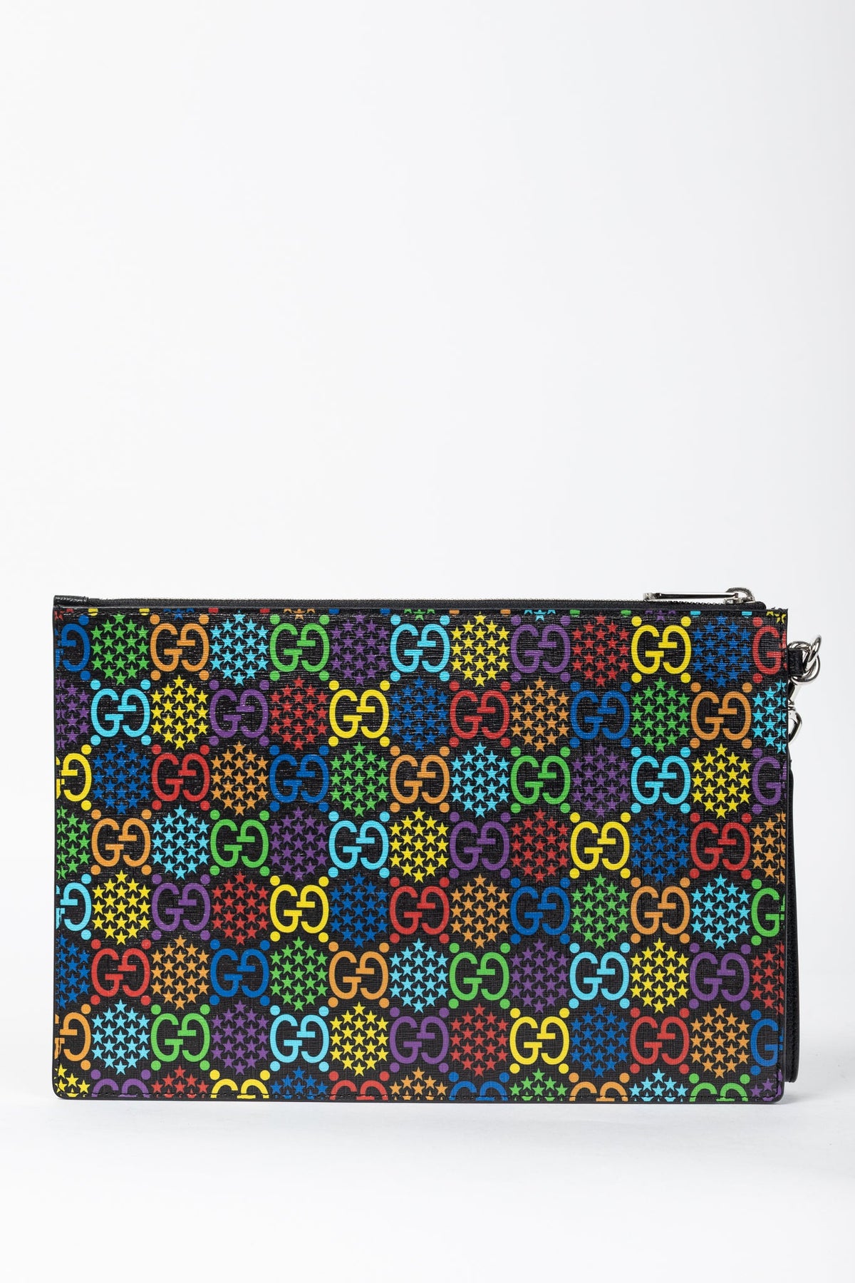 Gucci Black-Multi GG Psychedelic Zip Pouch