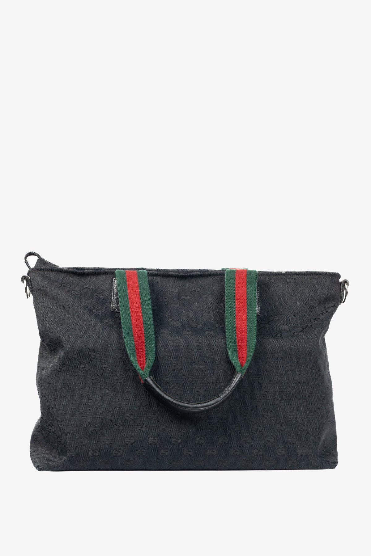 Gucci Black GG-Canvas Diaper Tote