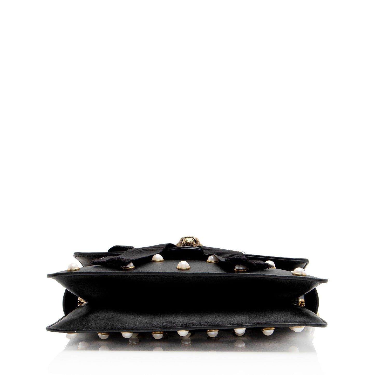 Gucci Calfskin Pearl Tiger Broadway Mini Shoulder Bag