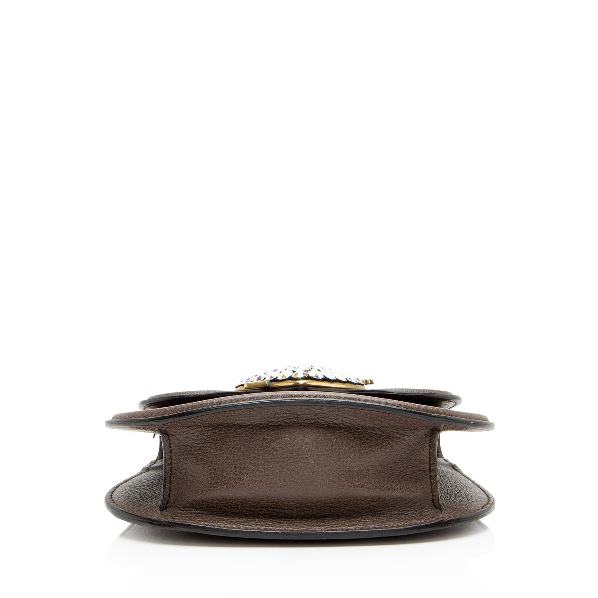 Gucci Leather Crystal Heart Linea Totem Small Crossbody