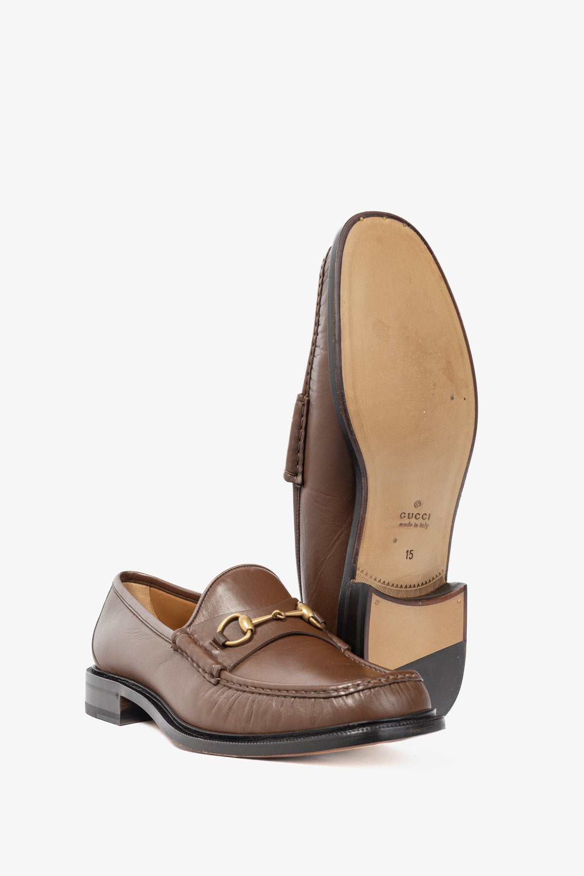 Gucci Wislet Brown Sugar Mandala Goat Horsebit Loafers