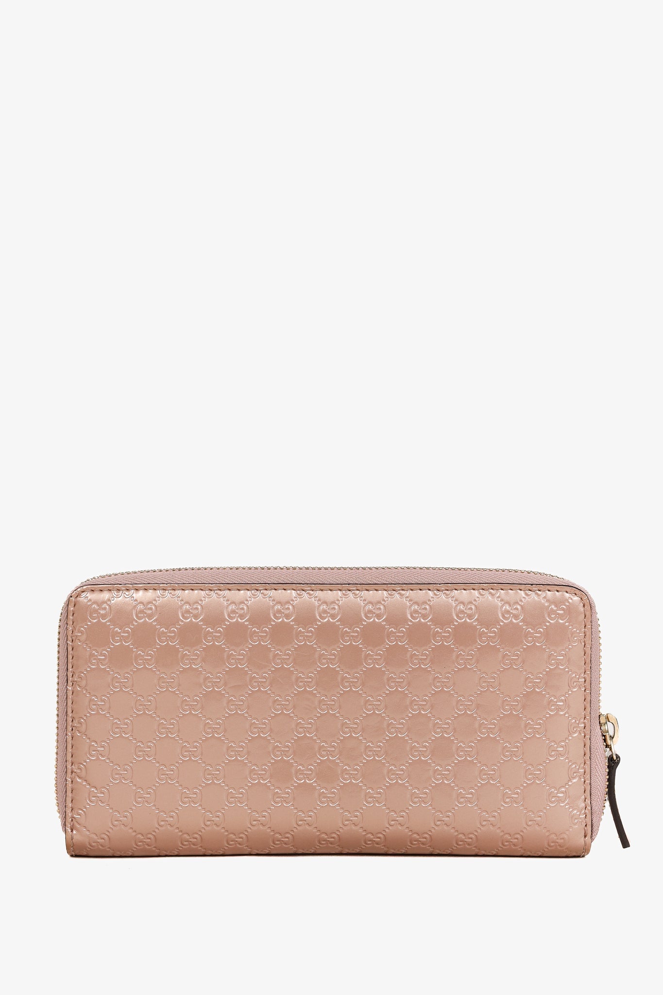 Gucci Dusty Rose Microguccissima Zip-Around Wallet