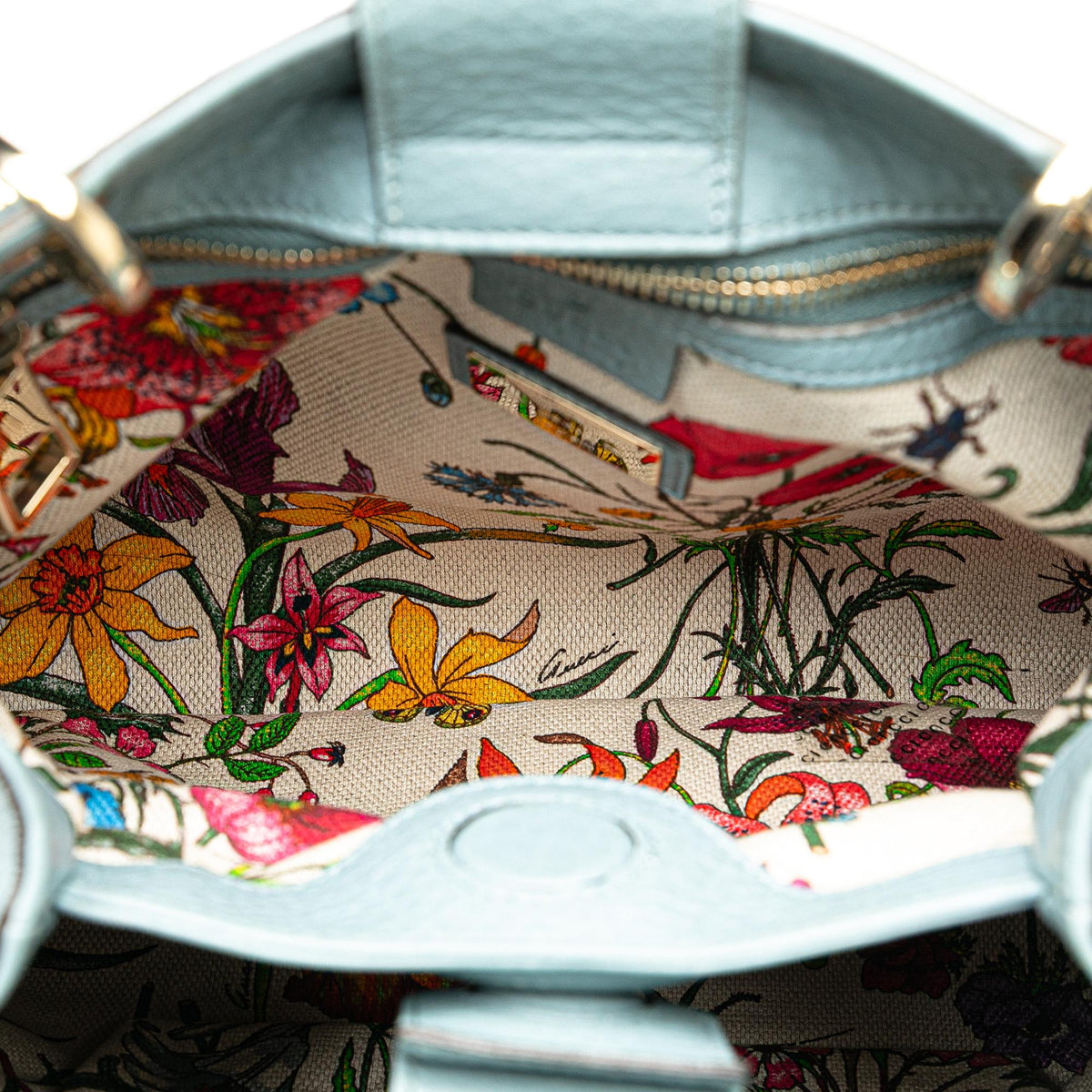 Gucci Small Calfskin Bamboo Shopper Satchel