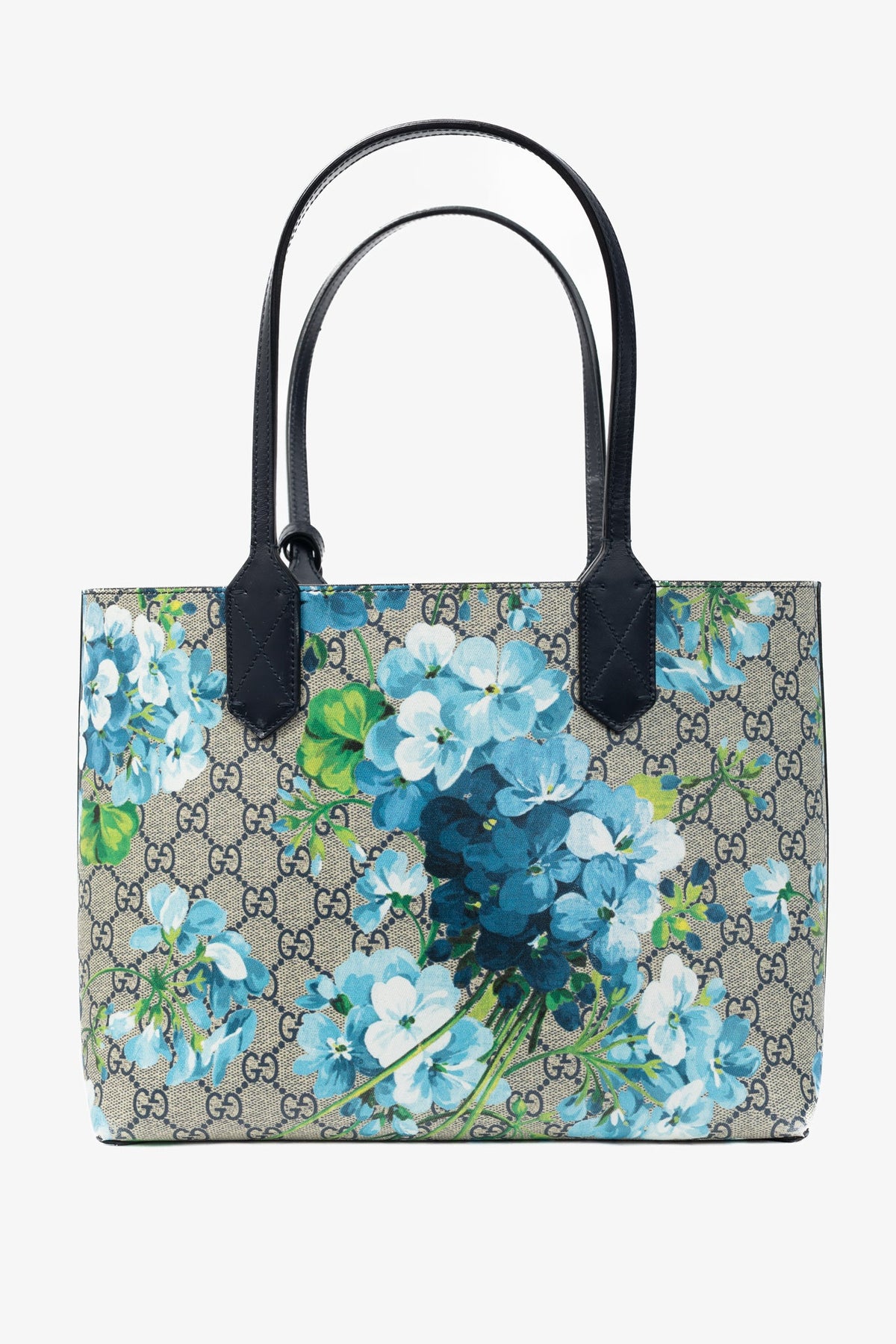 Gucci GG Blooms Supreme Blue Reversible Tote