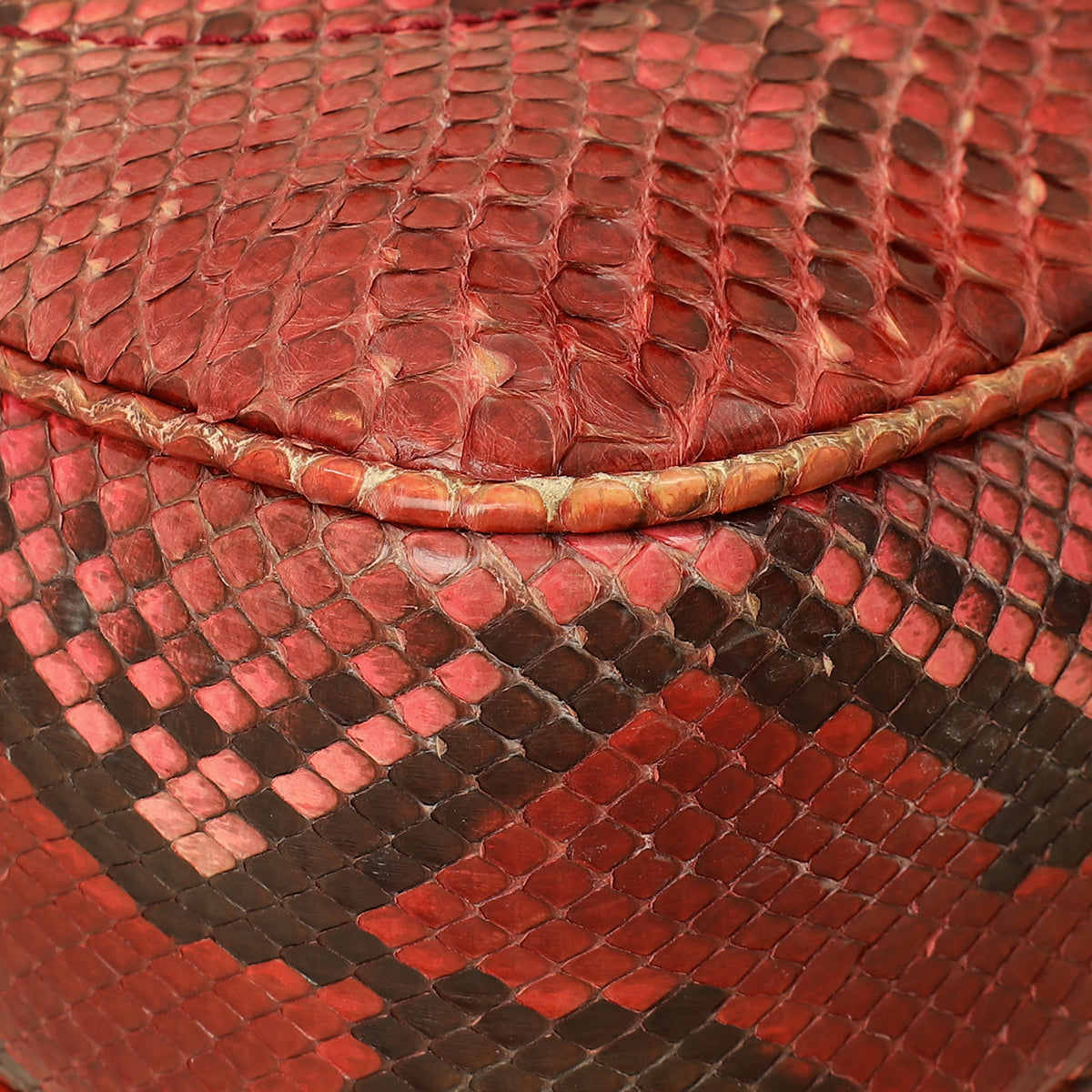 Gucci Red Python Soho Tassel Camera Bag