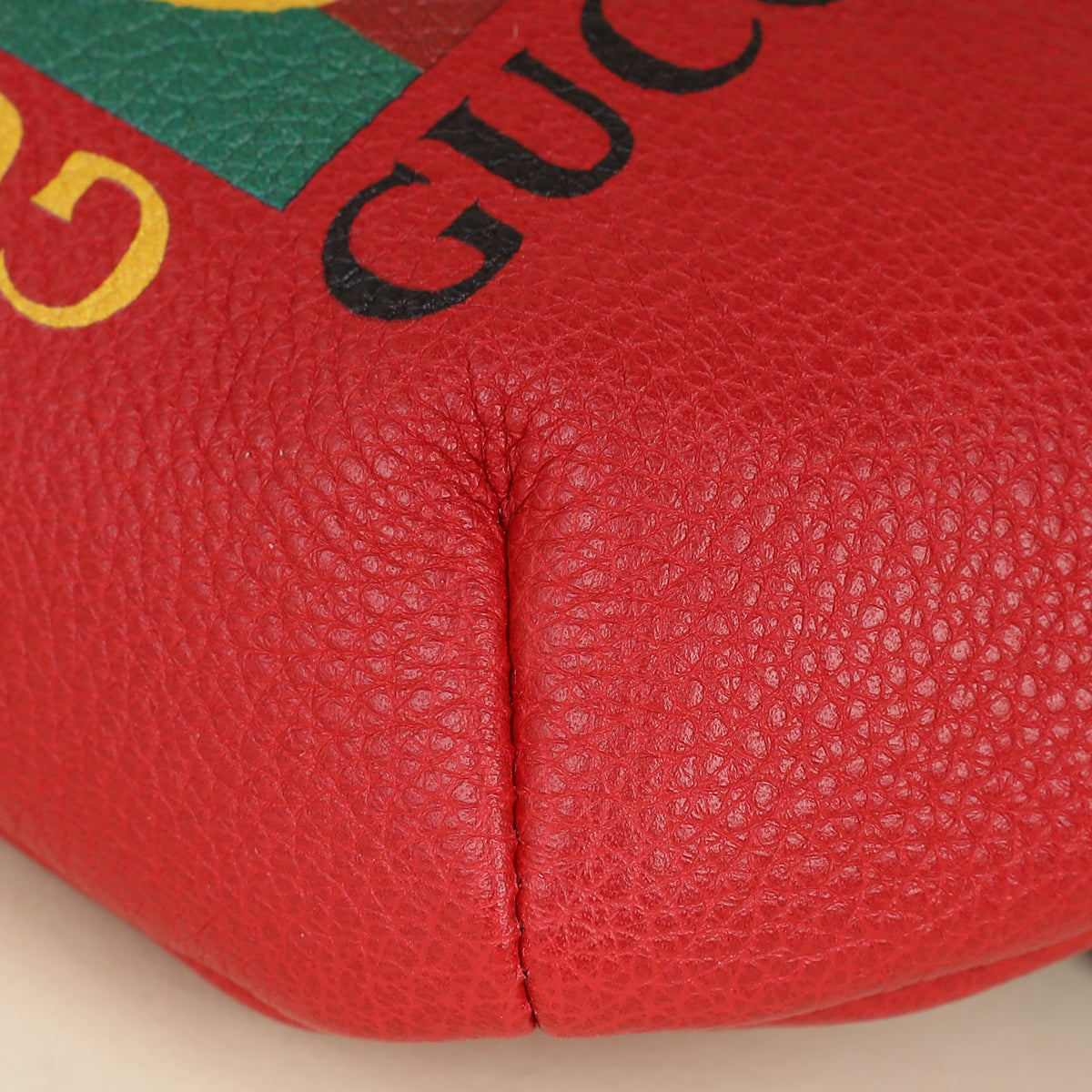 Gucci Red Logo Print Belt Bag