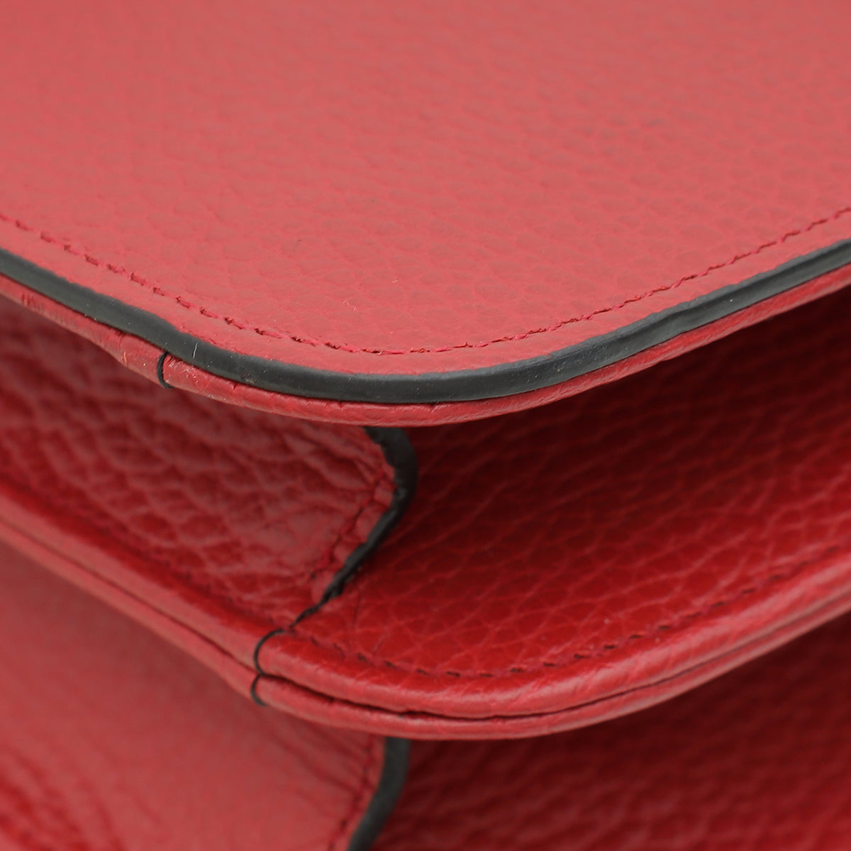 Gucci Red Interlocking G Flap Medium Shoulder Bag