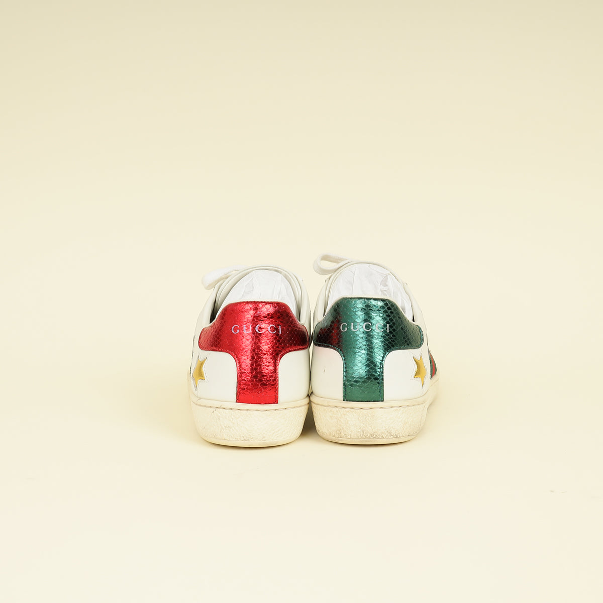 Gucci Tricolor Ace Star-Embroidered Sneakers 36.5