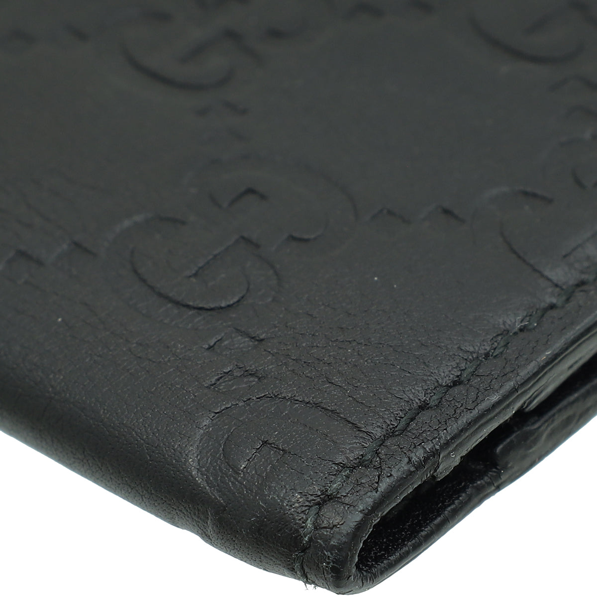 Gucci Black Guccissima Bifold Long Wallet