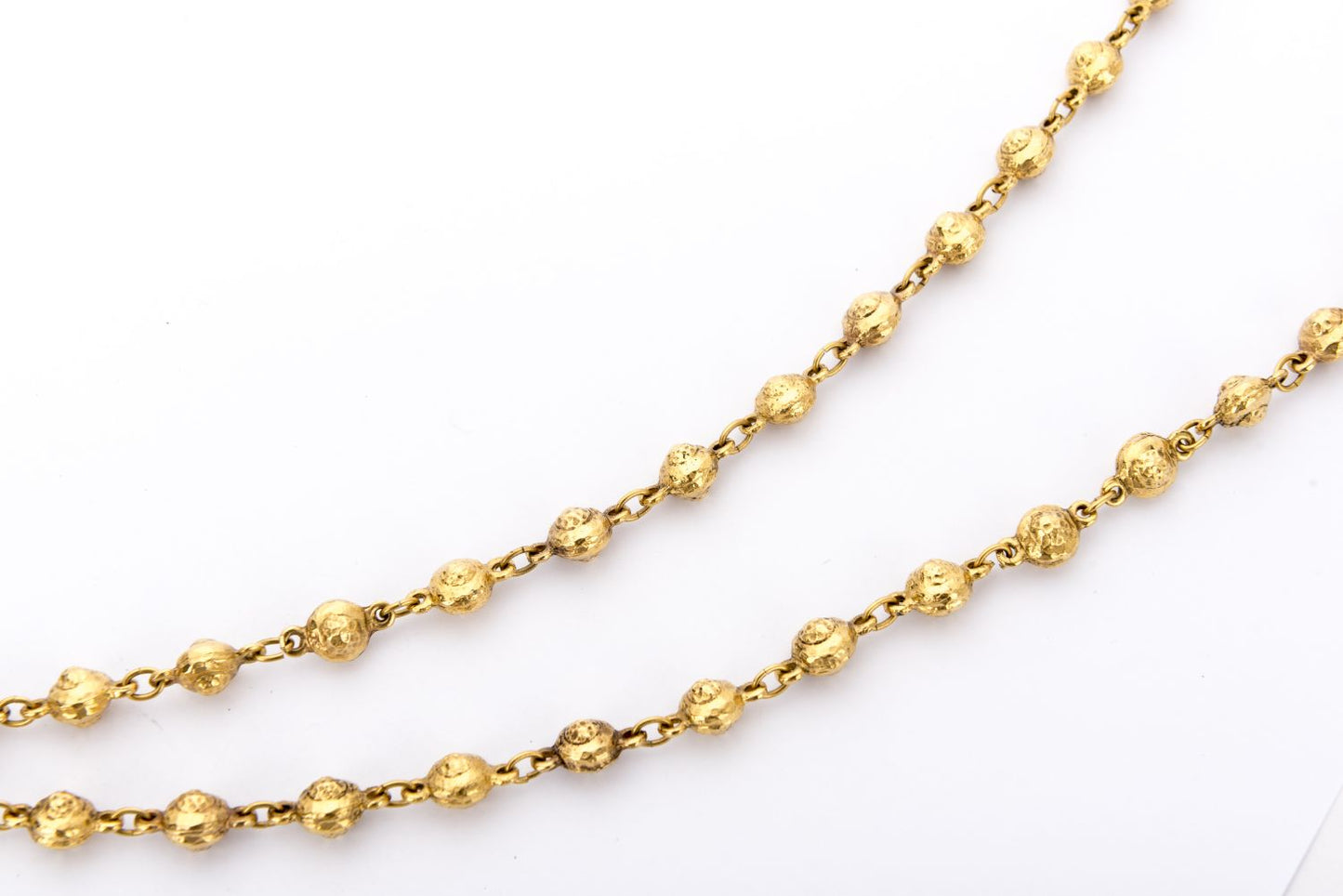 Chanel Vintage Round Ball Necklace, Length 91cm, Gold Color, no Dust Cover & Box