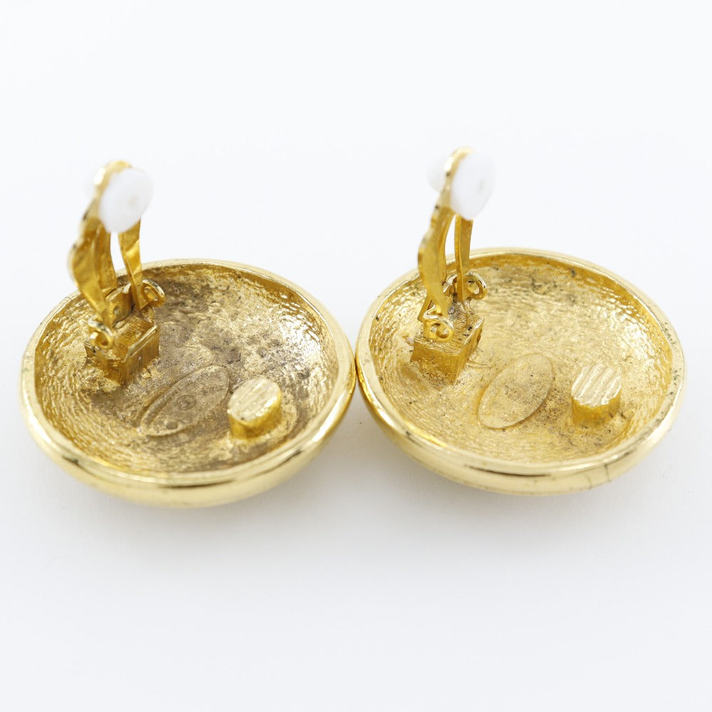 CHANEL Earring Plated Gold gold COCO Mark Women Used