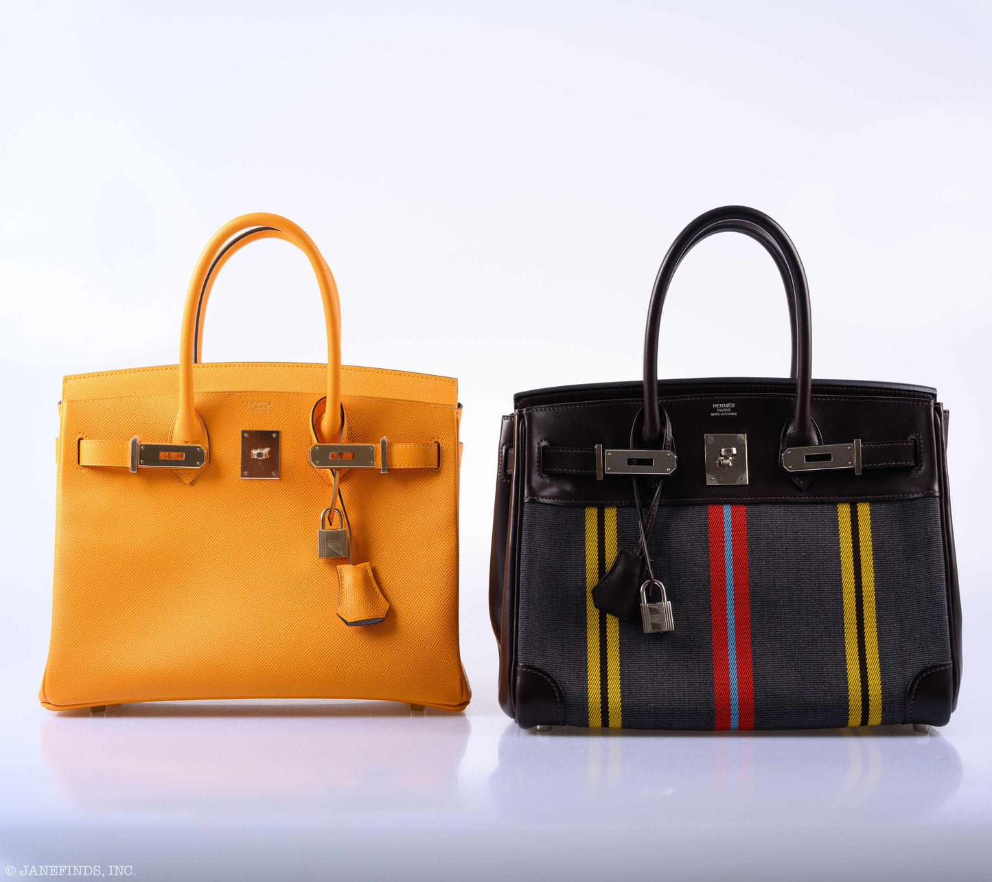 Hermès Birkin 30 HSS Jaune d'Or & Gris Mouette Epsom Palladium Hardware - 2019