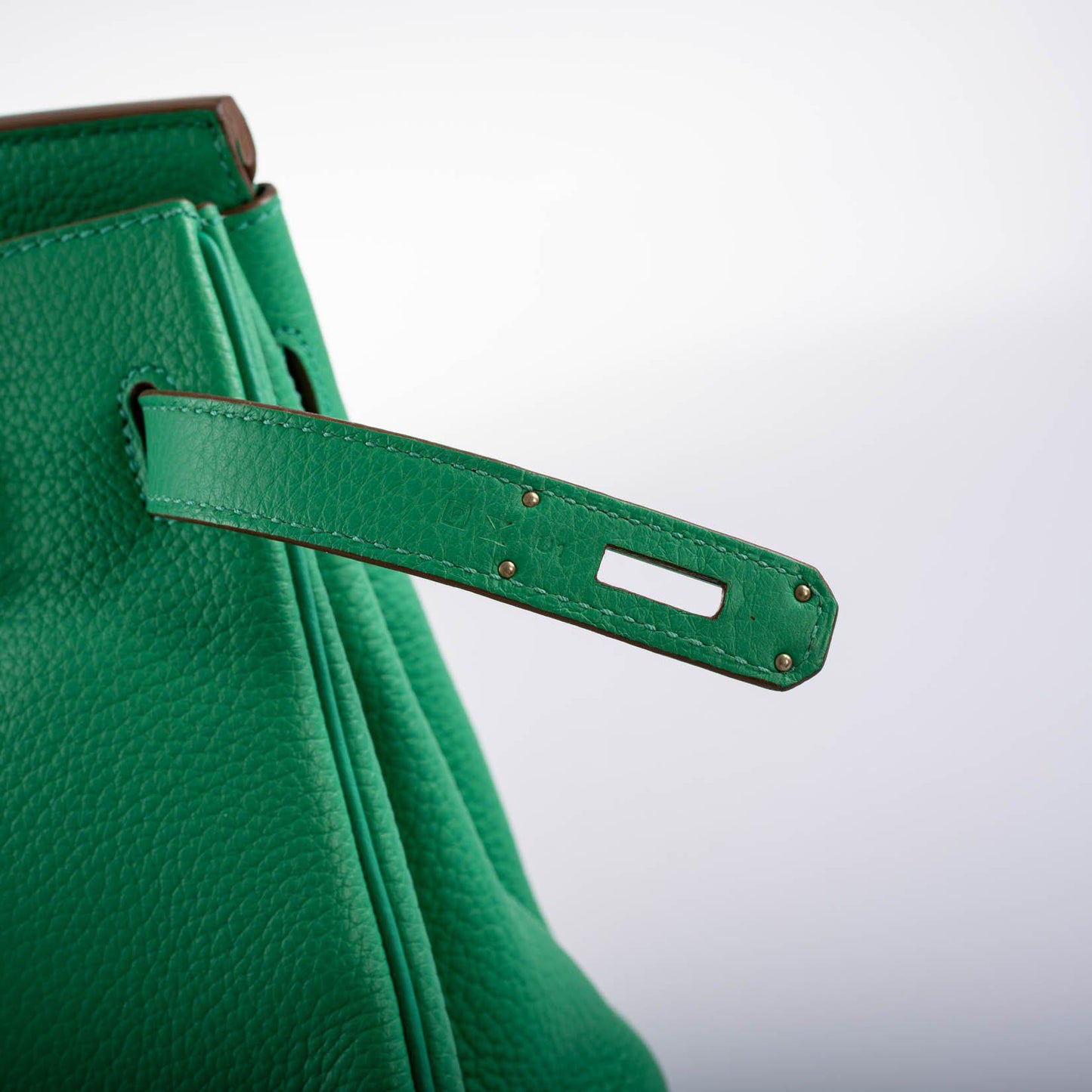 Hermès Birkin 30 Menthe Clemence with Palladium Hardware - 2012, P Square