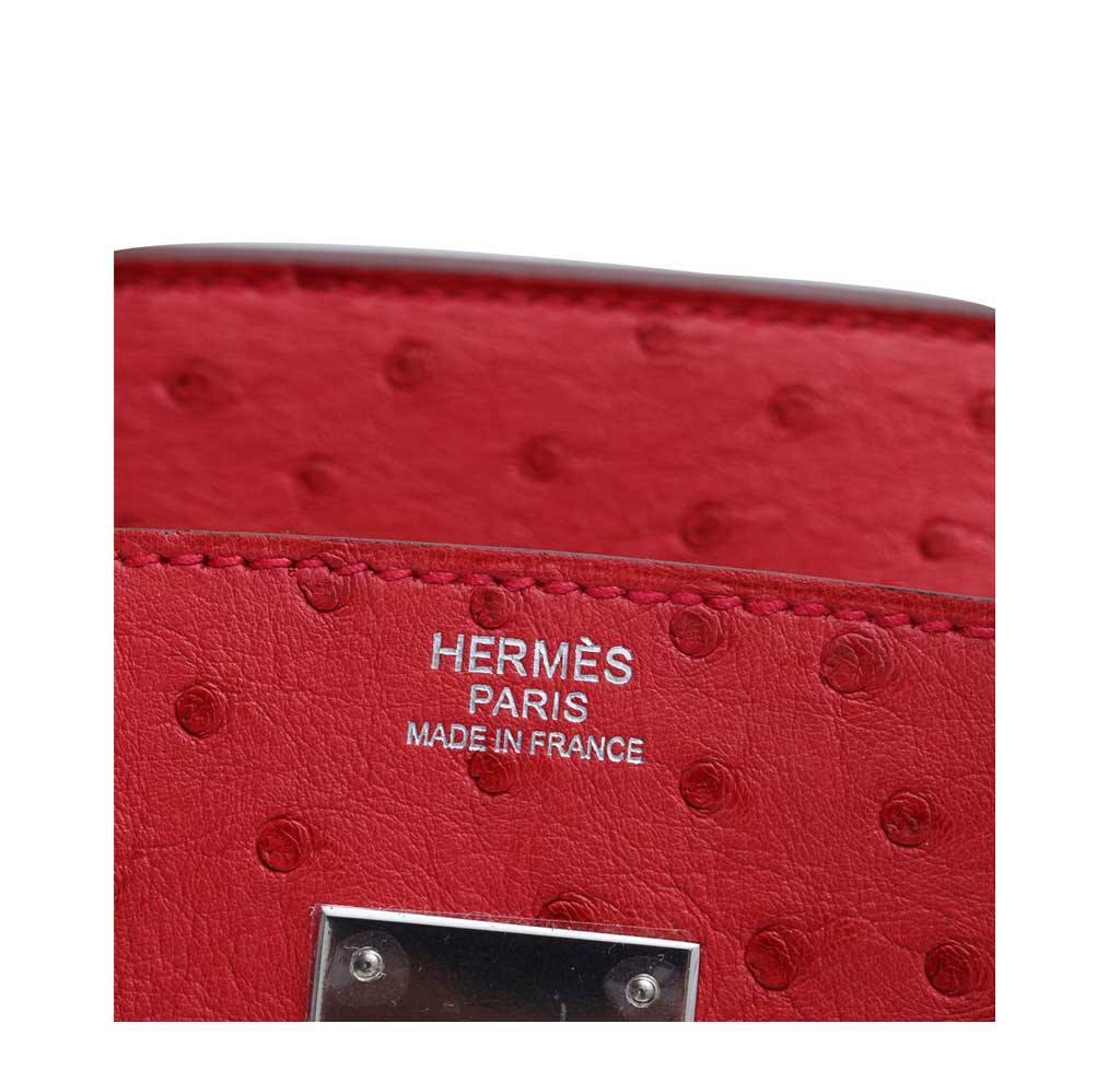 Hermès Birkin 30 Ostrich Bougainvillea Bag