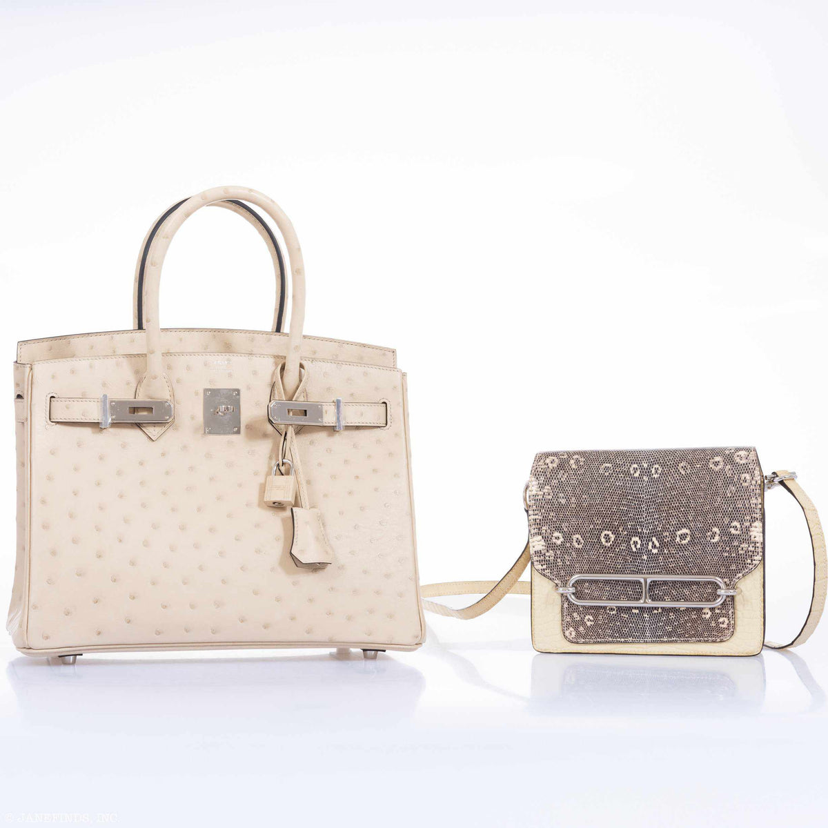 Hermès Birkin 30 Parchemin Ostrich Palladium Hardware - 2020, Y