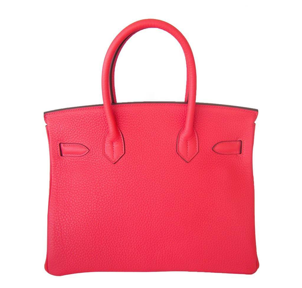 Hermès Birkin 30 Rouge Pivoine Clemence Bag