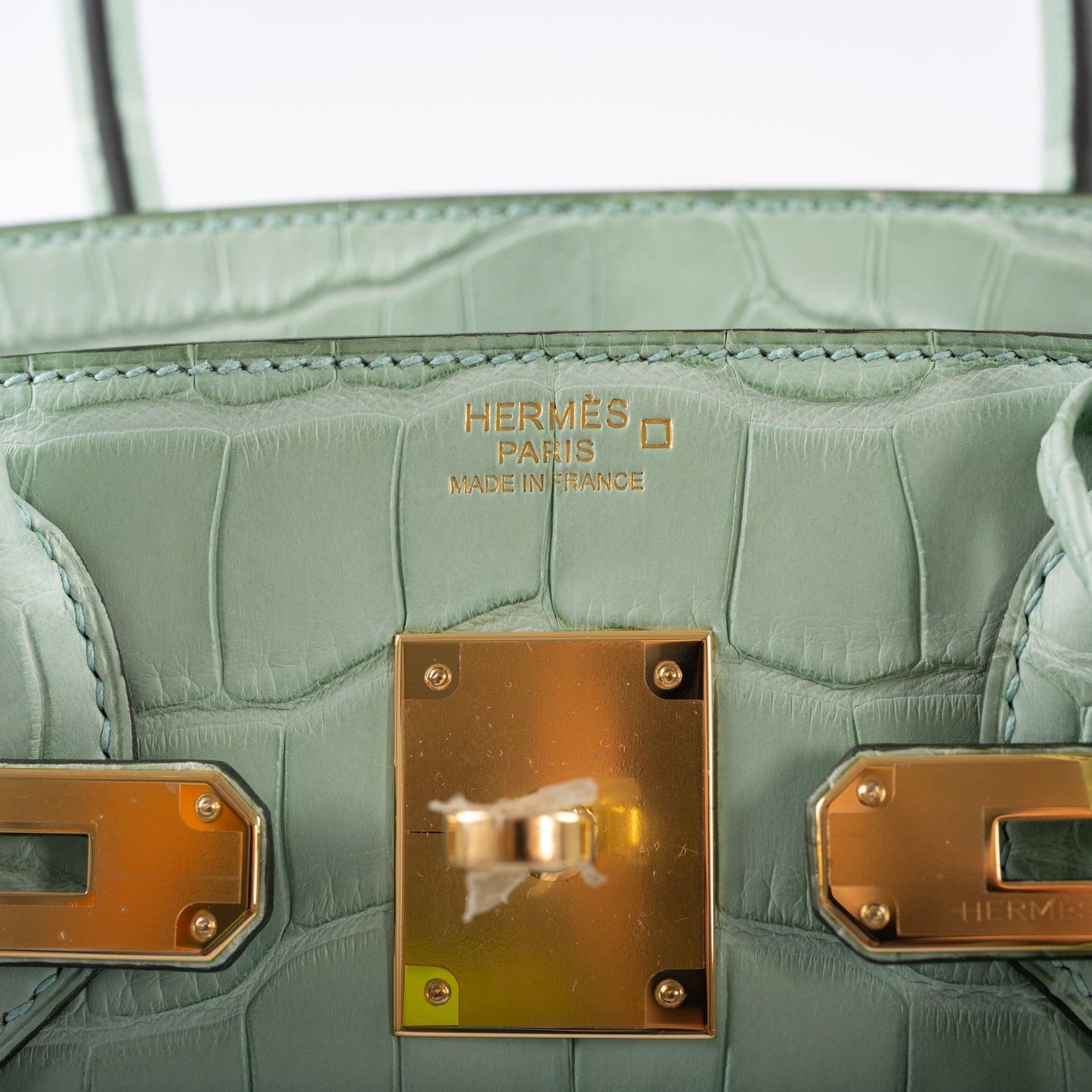 Hermès Birkin 30 Vert D’eau Matte Alligator with Gold Hardware