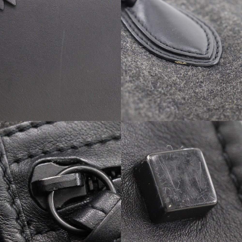 CELINE Tote Bag felt gray Luggage phantom Women Used