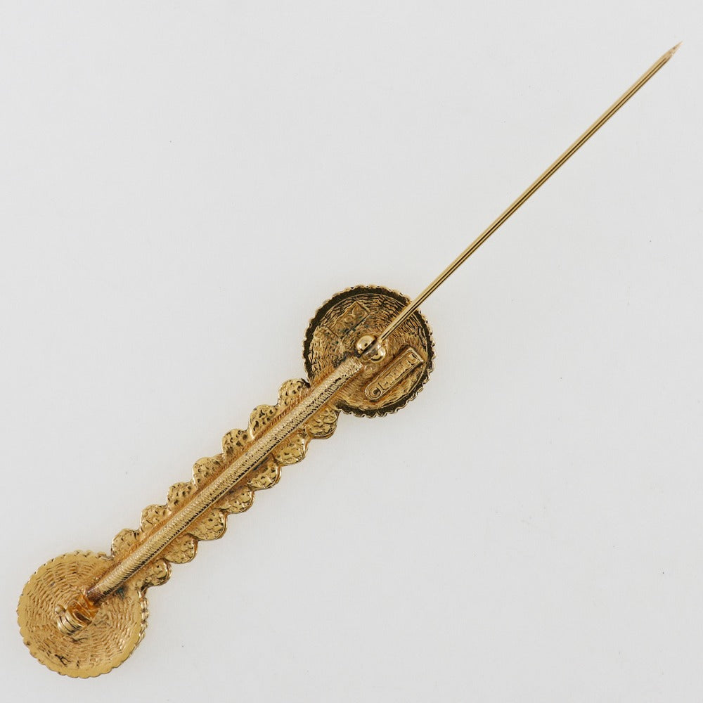 CHANEL Brooch Plated Gold gold Vintage Women New