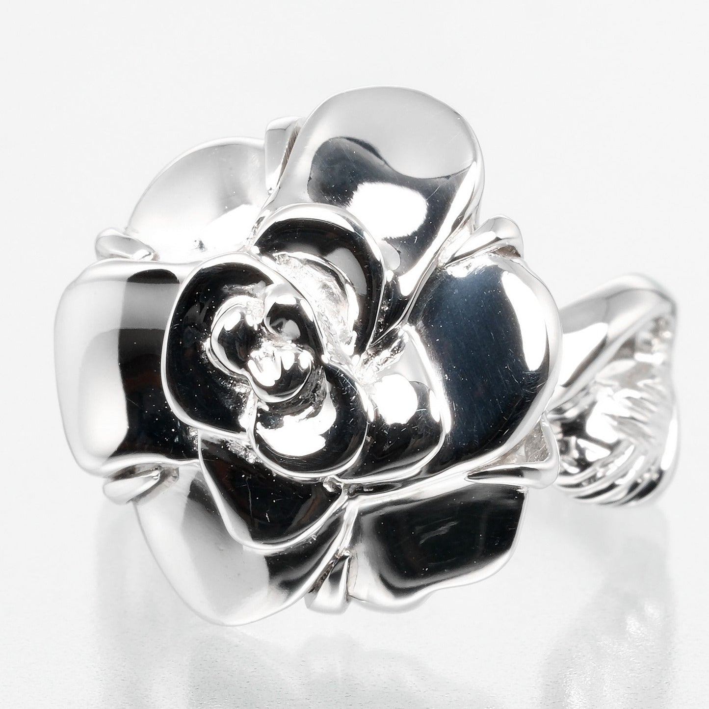 CHANEL Ring K18 white gold White gold Camelia Women Used